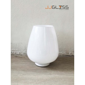 WHITE-H0966-24TC - WHITE Handmade Colour Vase